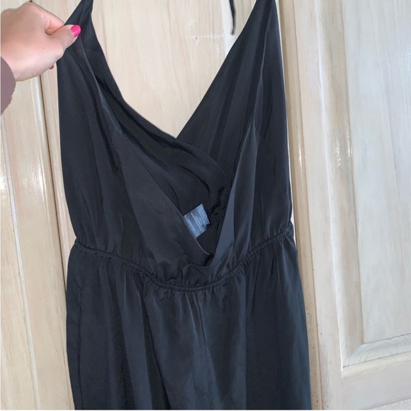 Fire Los Angeles black halter tie jumpsuit with wide legs - Picture 2 of 5